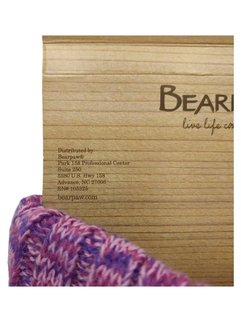 BEARPAW Women Knit Boot Cuffs Toppers Pink Purple Multi Marled Logo NWT One Size